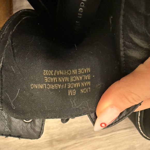 Steve Madden Black Chunky Heel Combat Boots - Picture 5 of 5